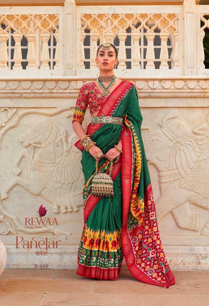 Rewaa Panetar Designer Patola Silk Saree For Wedding Collection