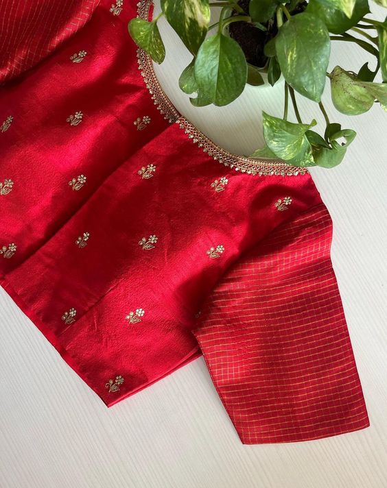 Embroidered Blouse Pattu saree Blouse Design