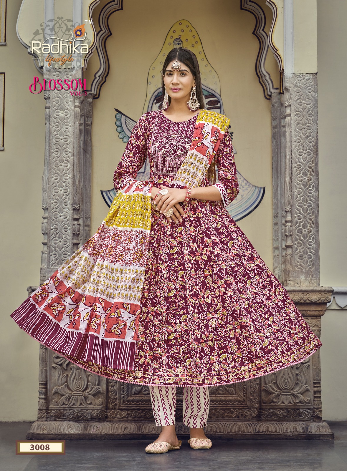 Radhika Blossom Vol 3 Cotton Kurti With Bottom Dupatta Collection